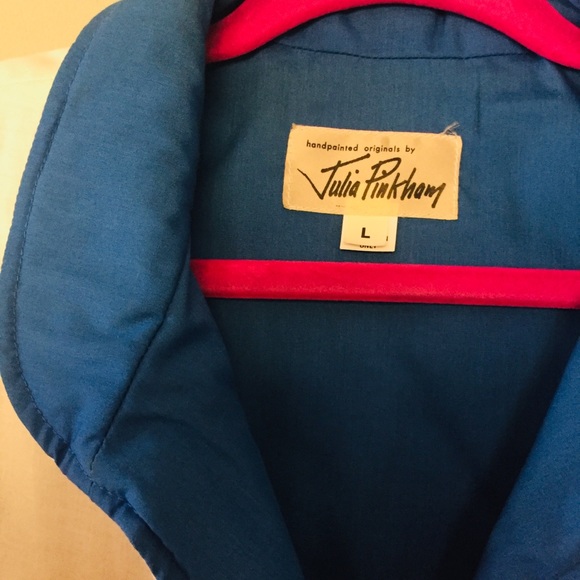 Vintage Julia Pinkham Painted Parrot Jacket & Bag - Picture 3 of 10